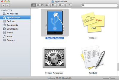 launch to run iPad File Explorer